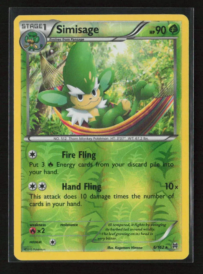 Simisage Rare Xy - Breakthrough 6/162 Lp 1