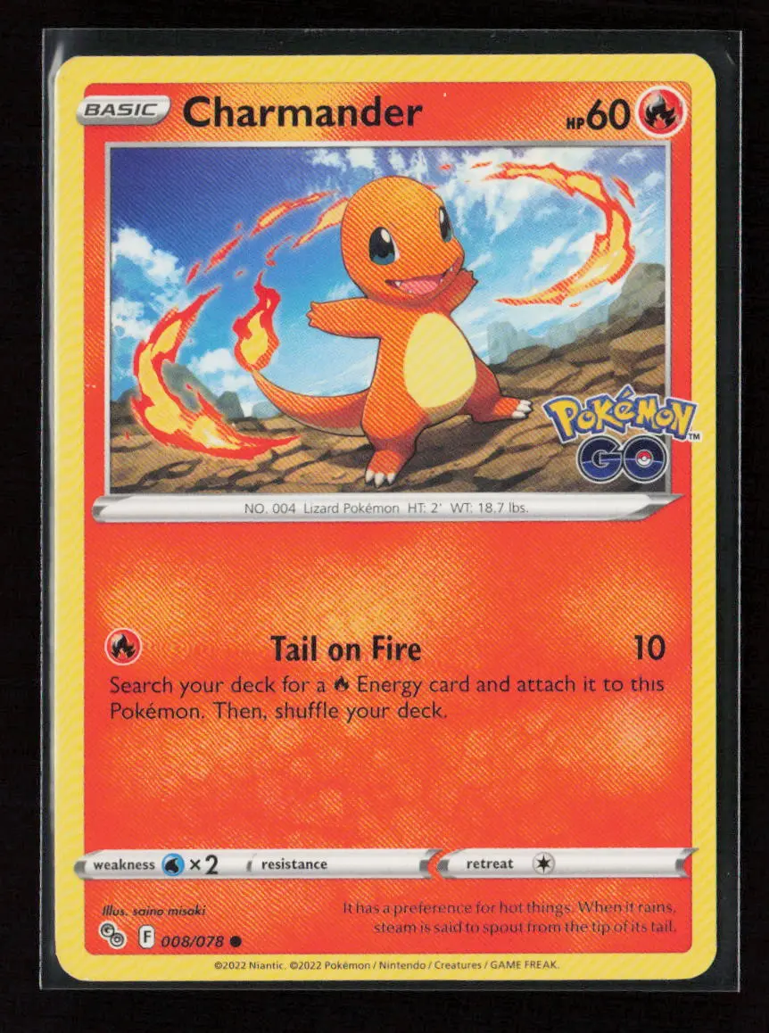 Charmander Common Pokemon Go 008/078 Lp 1