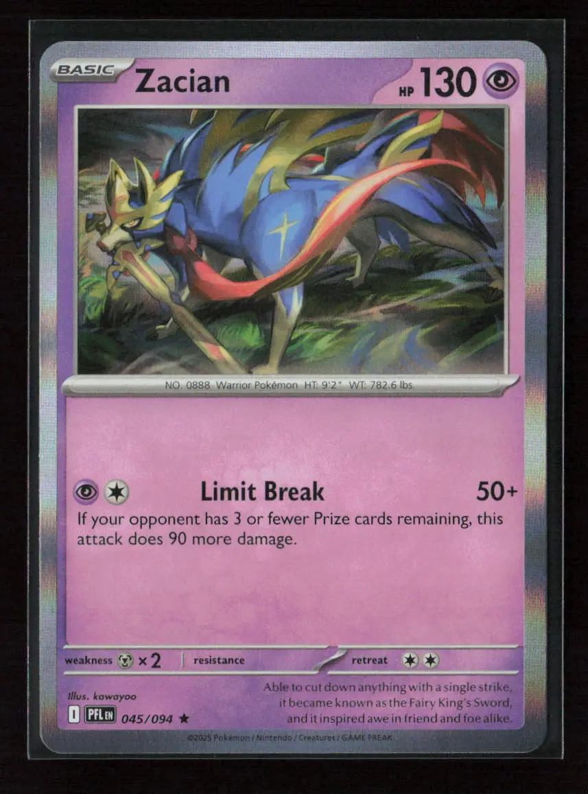 Zacian - Rare Me02: Phantasmal Flames 045/094 Nm 1