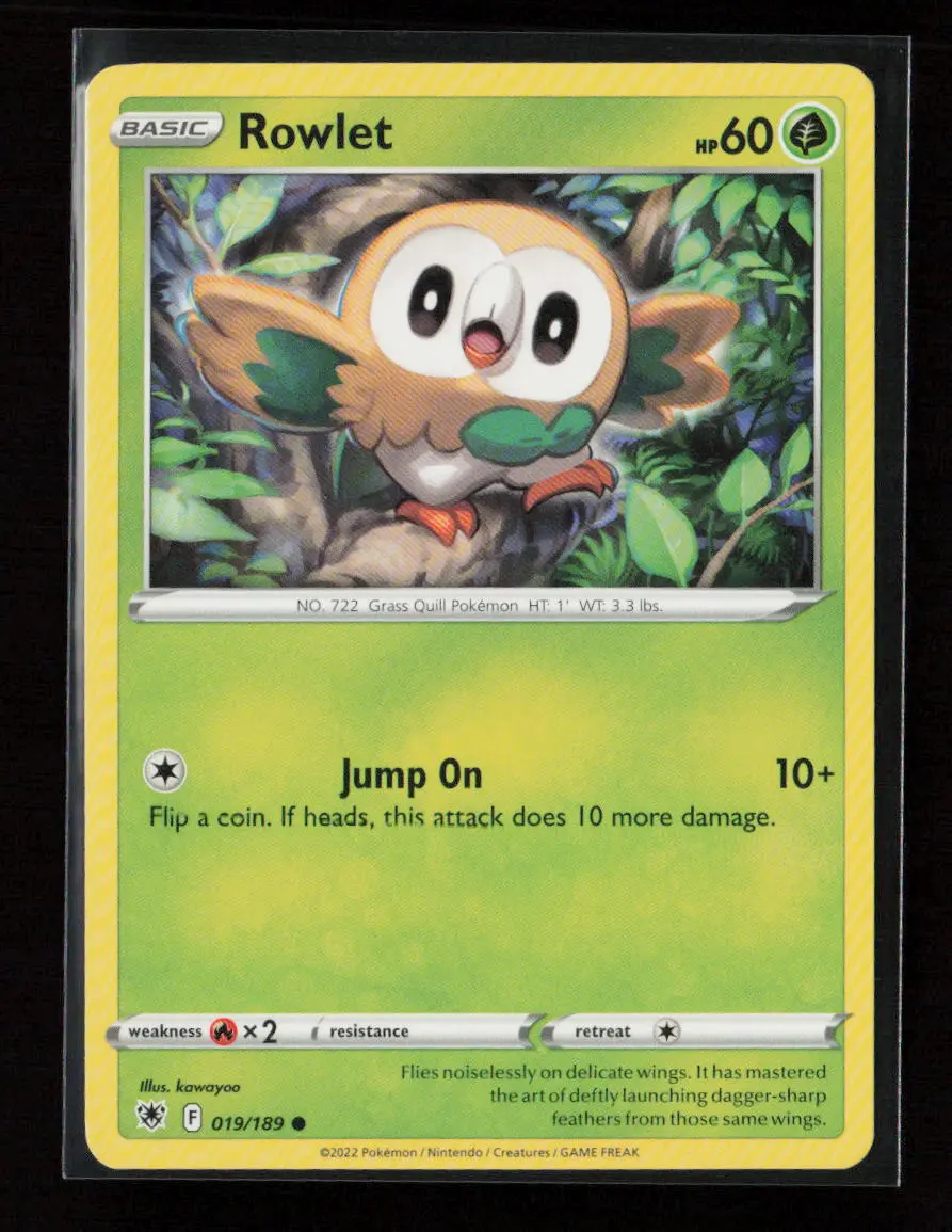 Rowlet Common Swsh10: Astral Radiance 019/189 Lp 1