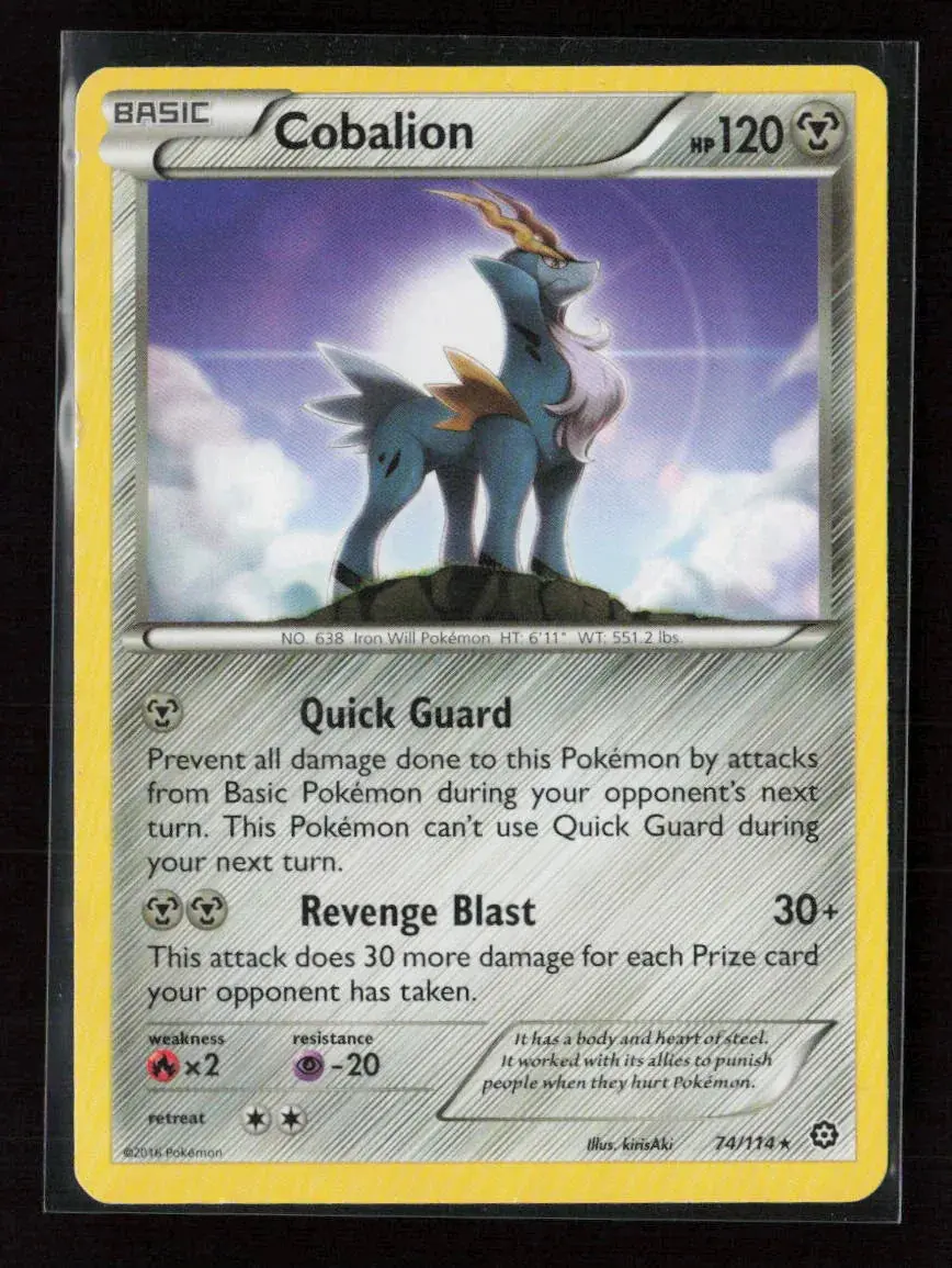 Cobalion Rare Xy - Steam Siege 74/114 Lp 1