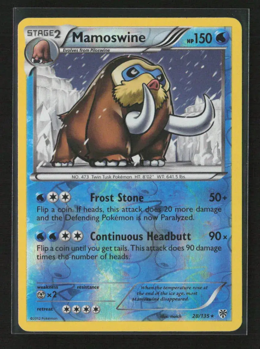 Mamoswine Rare Plasma Storm 28/135 Lp 1