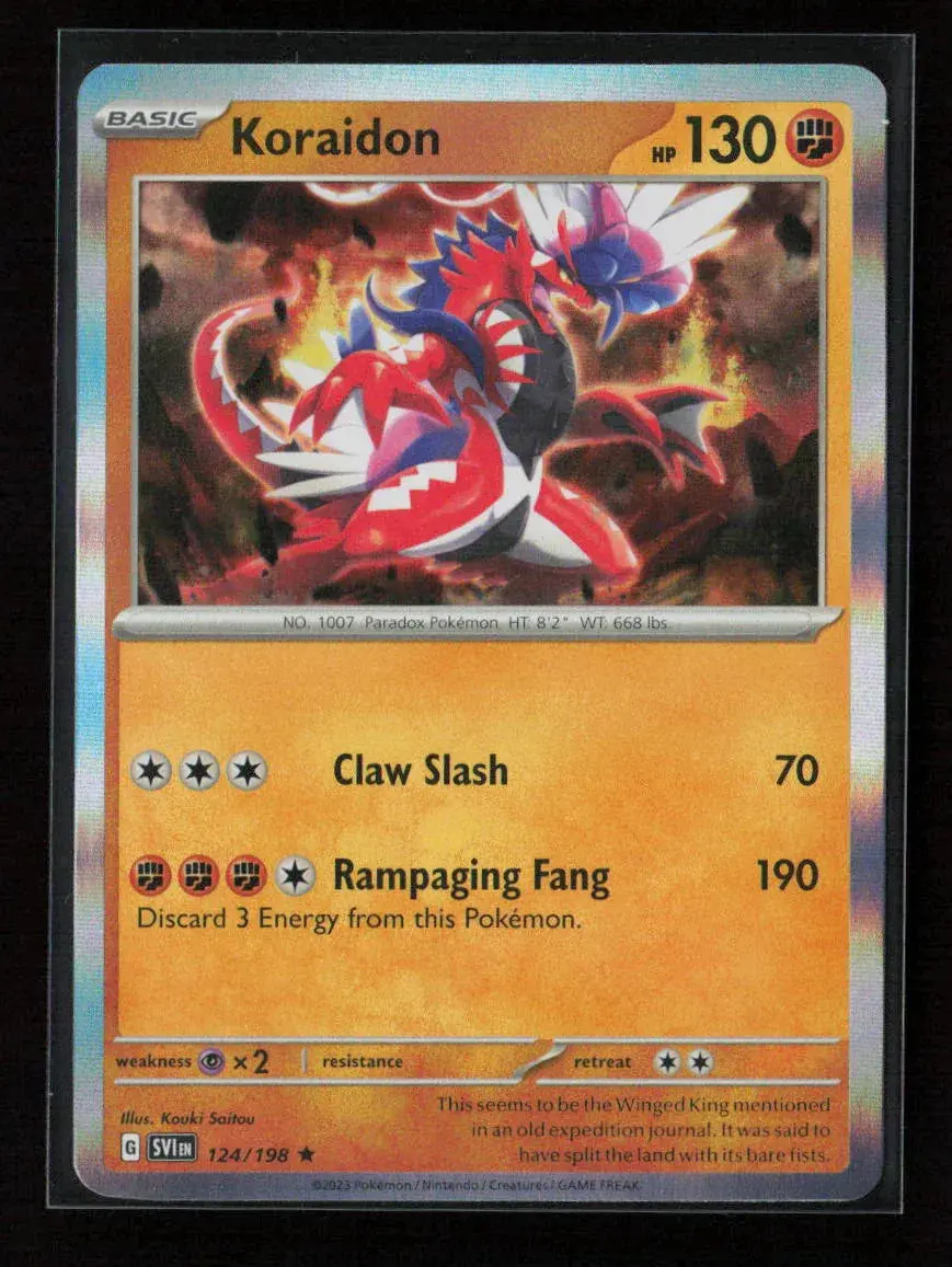 Koraidon Rare Sv01: Scarlet & Violet Base Set 124/198 Nm 1