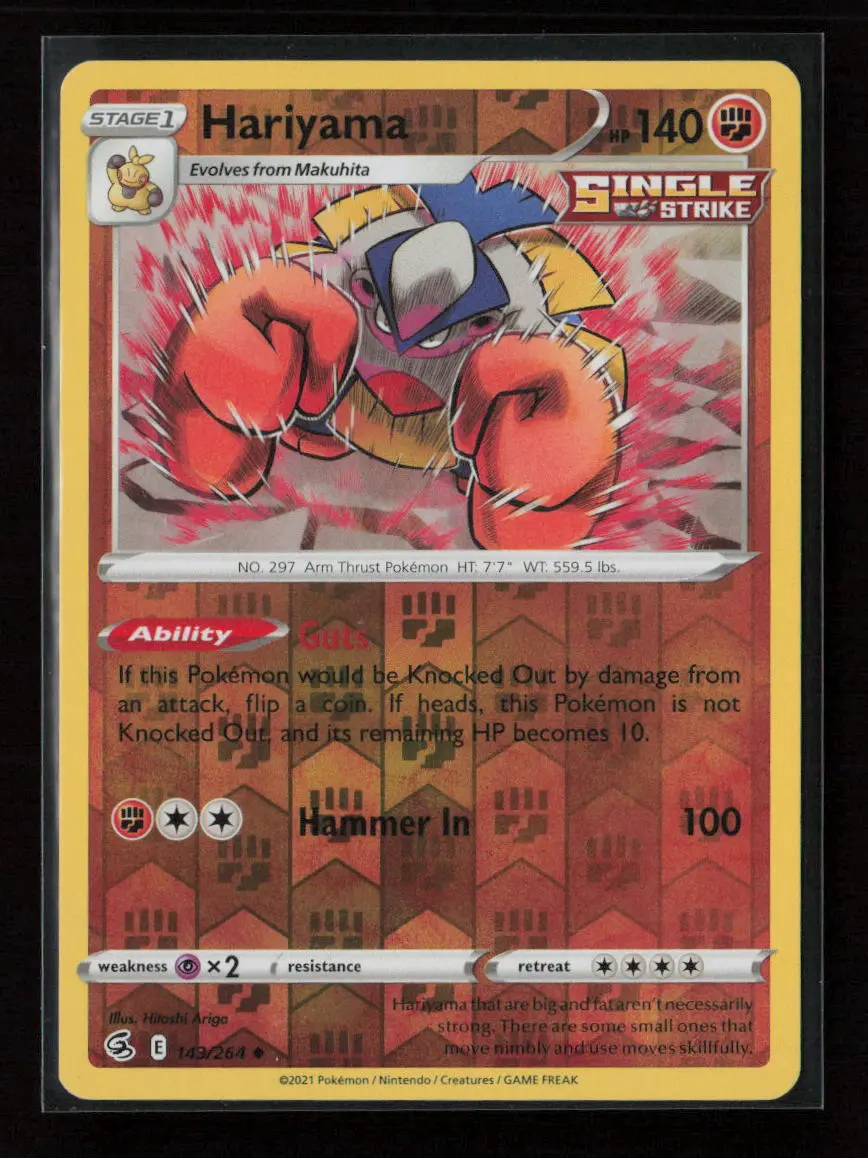 Hariyama Uncommon Swsh08: Fusion Strike 143/264 Nm 1