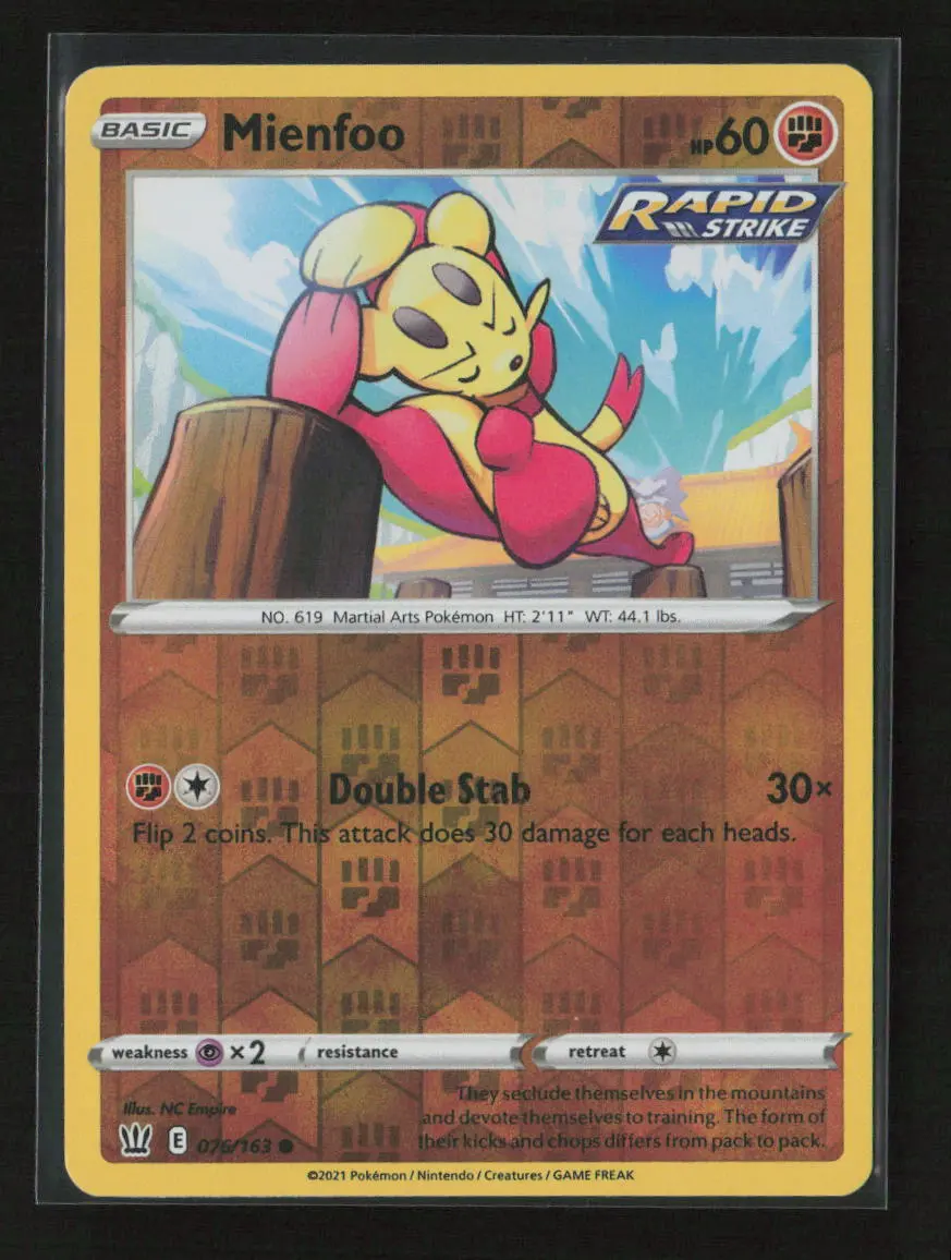 Mienfoo Common Swsh05: Battle Styles 076/163 Lp 1