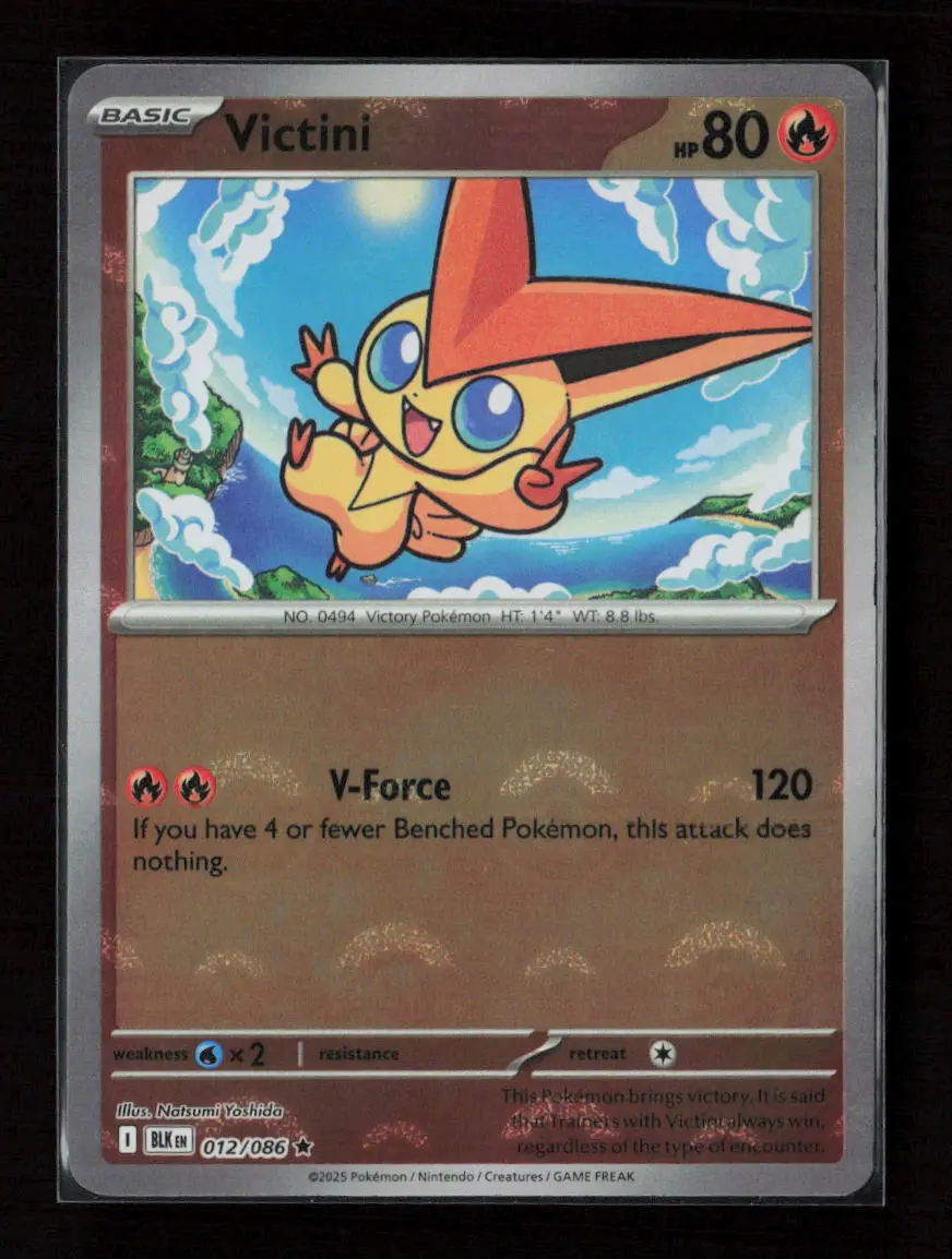 Victini (Poke Ball Pattern) Rare Sv: Black Bolt 012/086 Nm 1