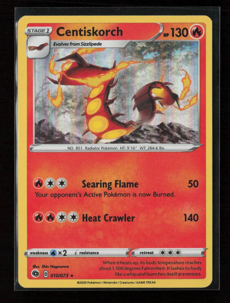 Centiskorch Holo Rare Champion's Path 10/73 Nm 1