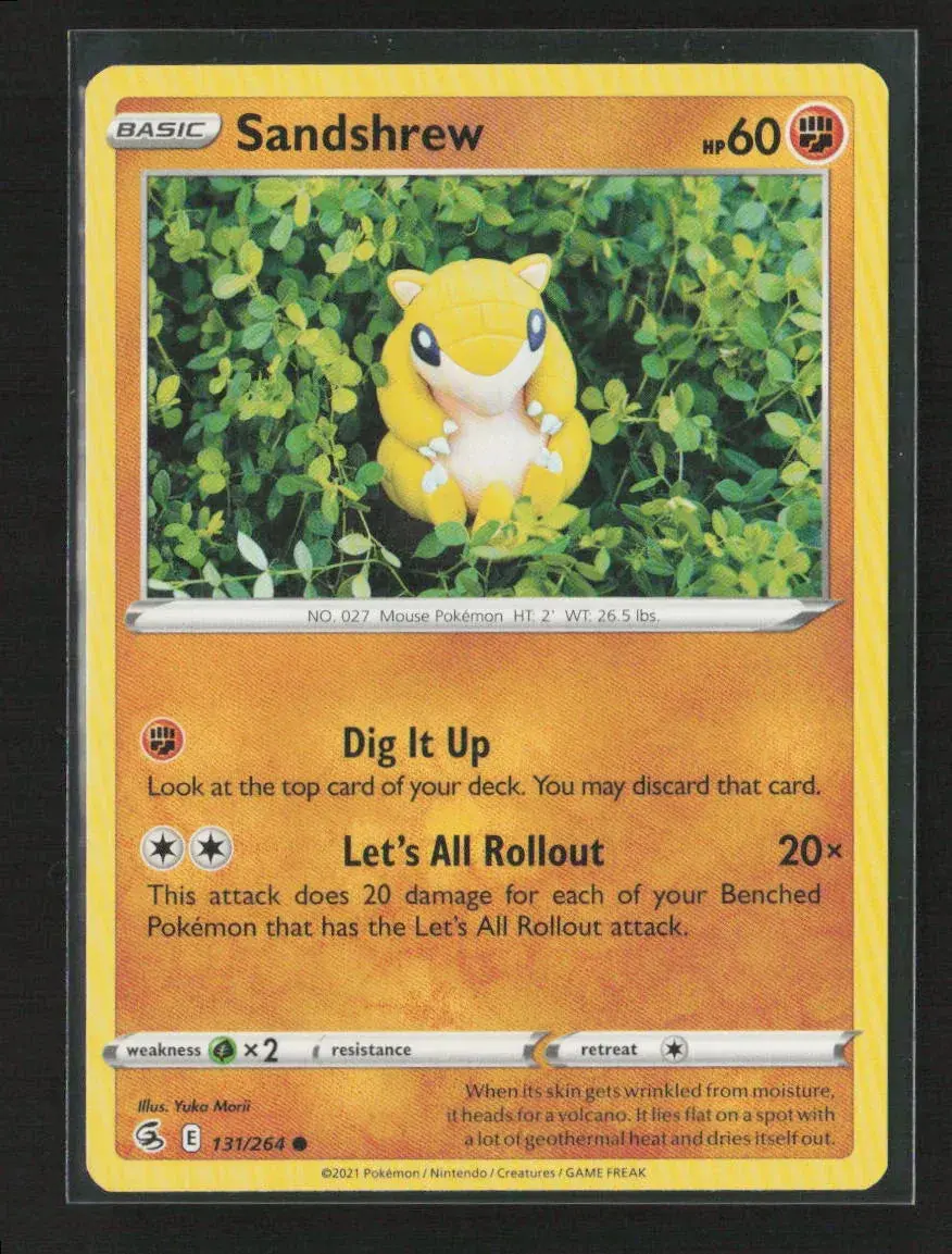 Sandshrew Common Swsh08: Fusion Strike 131/264 Nm 1