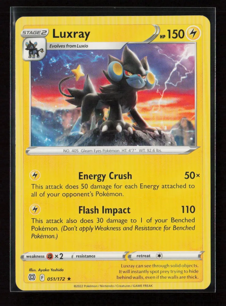 Luxray Rare Swsh09: Brilliant Stars 051/172 Lp 1