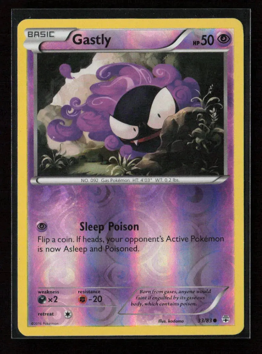 Gastly Common Generations 33/83 Lp 1