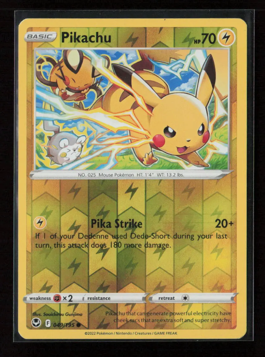 Pikachu Common Swsh12: Silver Tempest 049/195 Lp 1