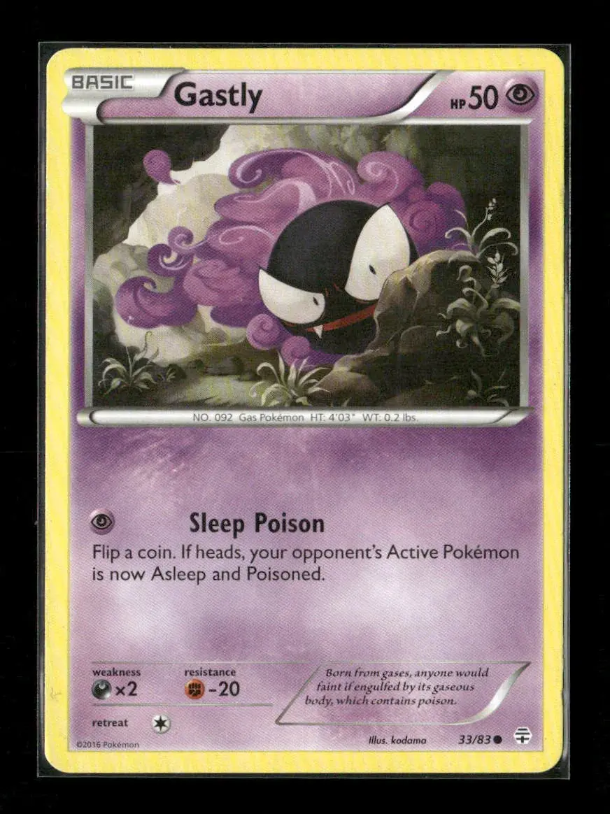 Gastly Common Generations 33/83 Lp 1