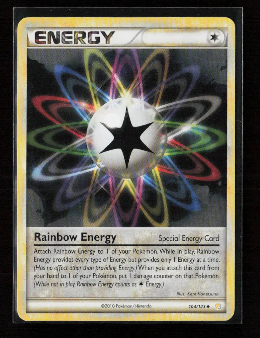Rainbow Energy Uncommon Heartgold Soulsilver 104/123 Lp 1