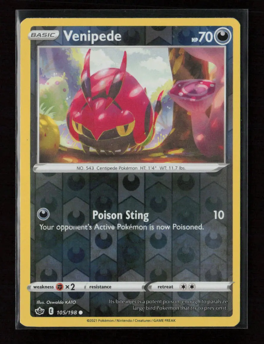 Venipede Common Swsh06: Chilling Reign 105/198 Lp 1