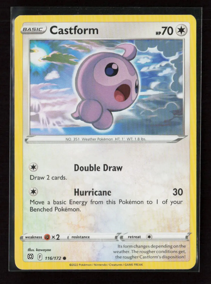 Castform Common Swsh09: Brilliant Stars 116/172 Lp 1