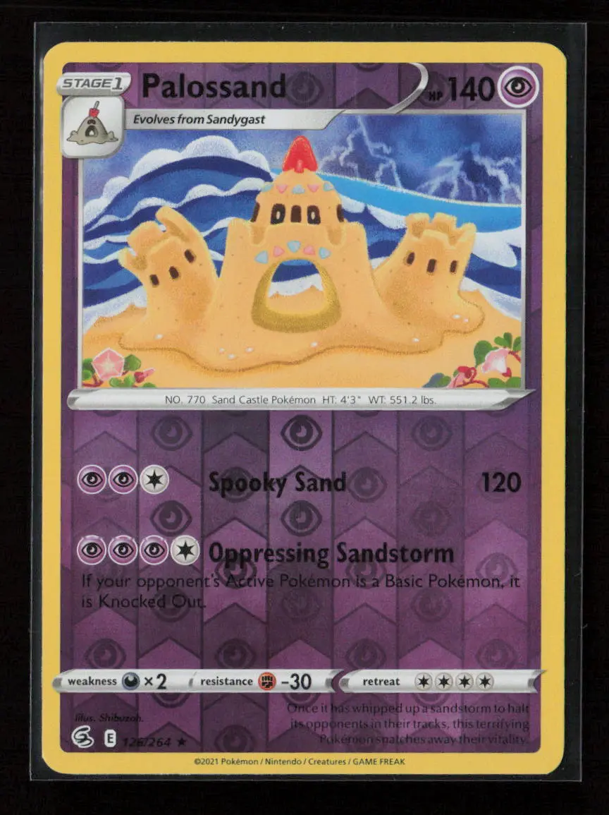 Palossand Rare Swsh08: Fusion Strike 126/264 Lp 1