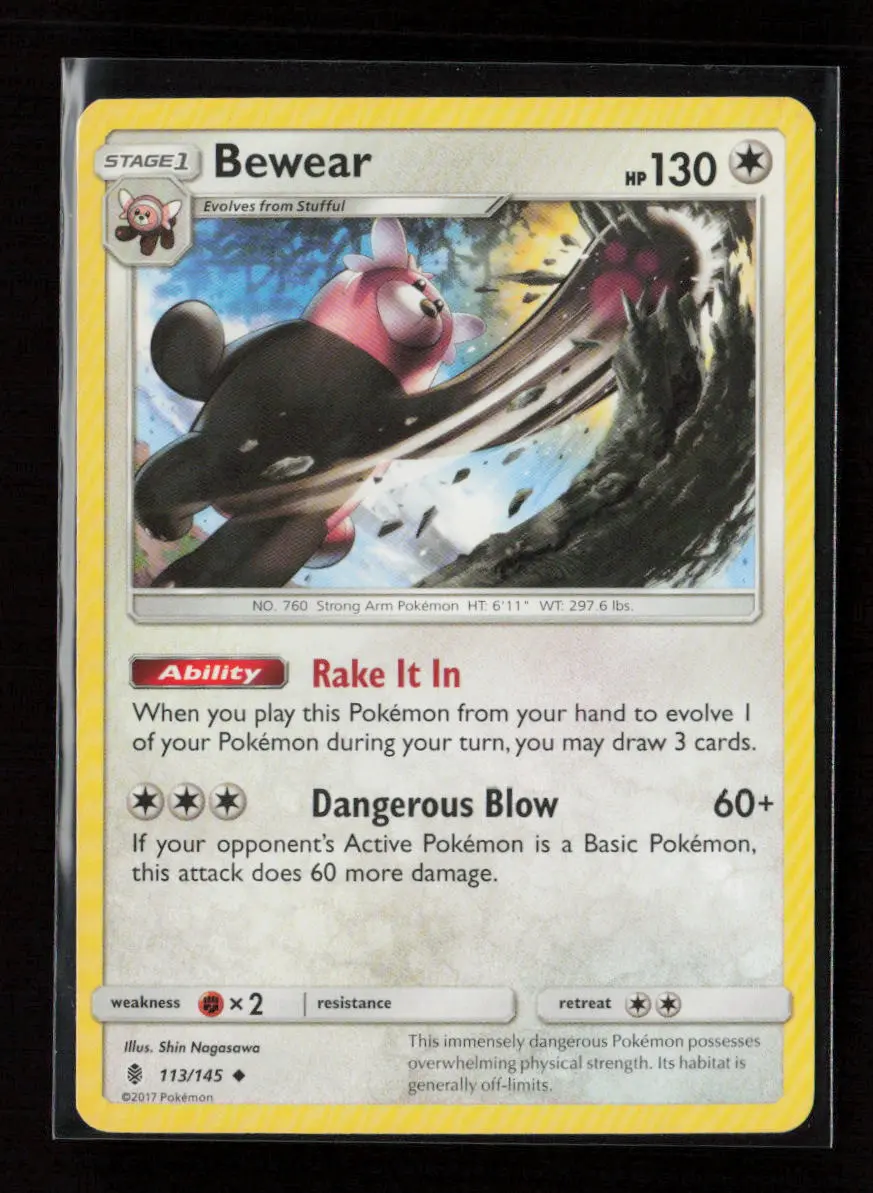 Bewear Uncommon Sm - Guardians Rising 113/145 Lp 1