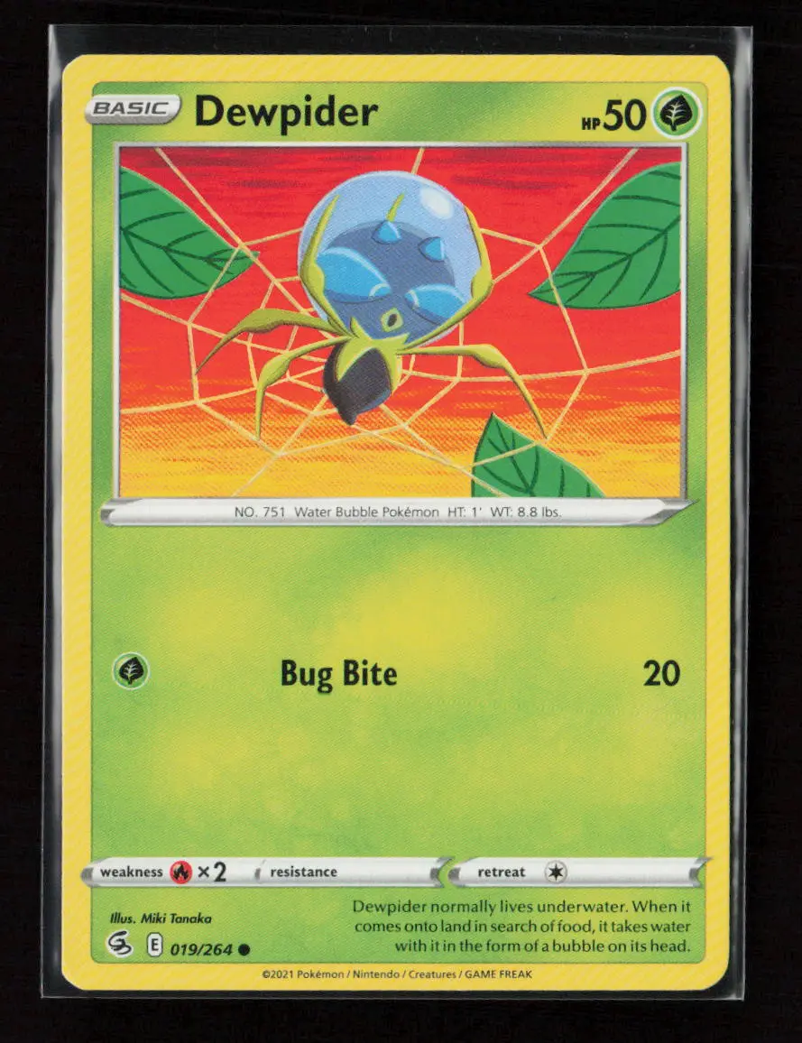 Dewpider Common Swsh08: Fusion Strike 019/264 Lp 1