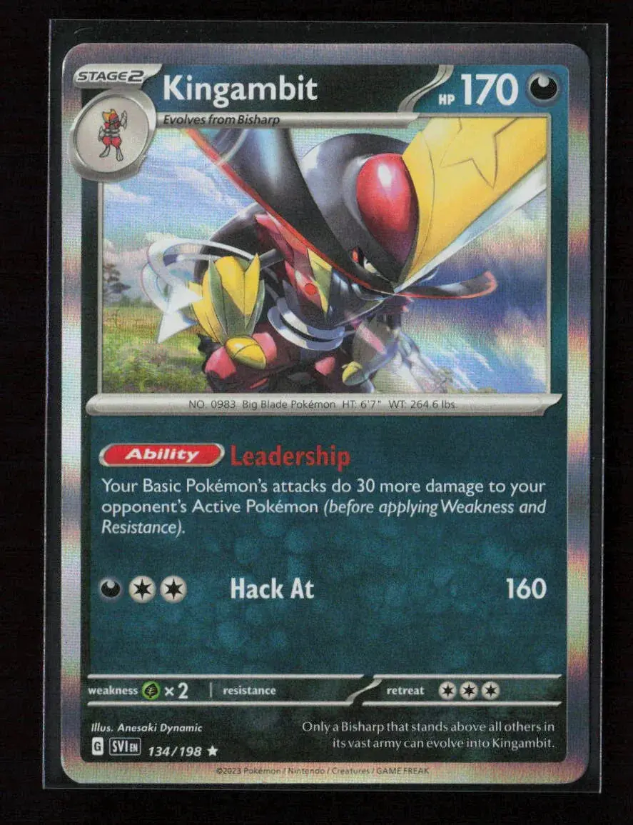 Kingambit Rare Sv01: Scarlet & Violet Base Set 134/198 Nm 1