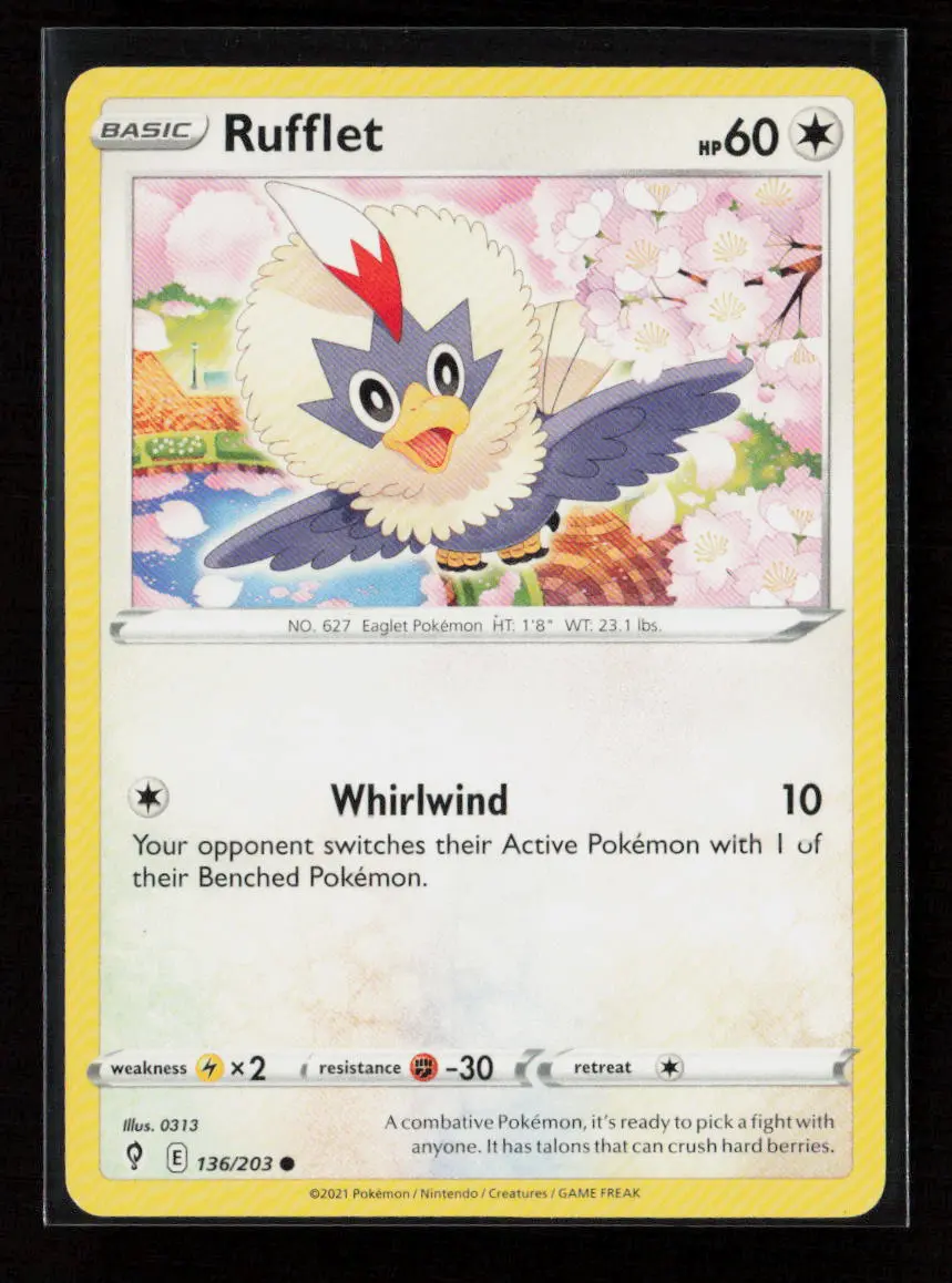 Rufflet Common Swsh07: Evolving Skies 136/203 Lp 1