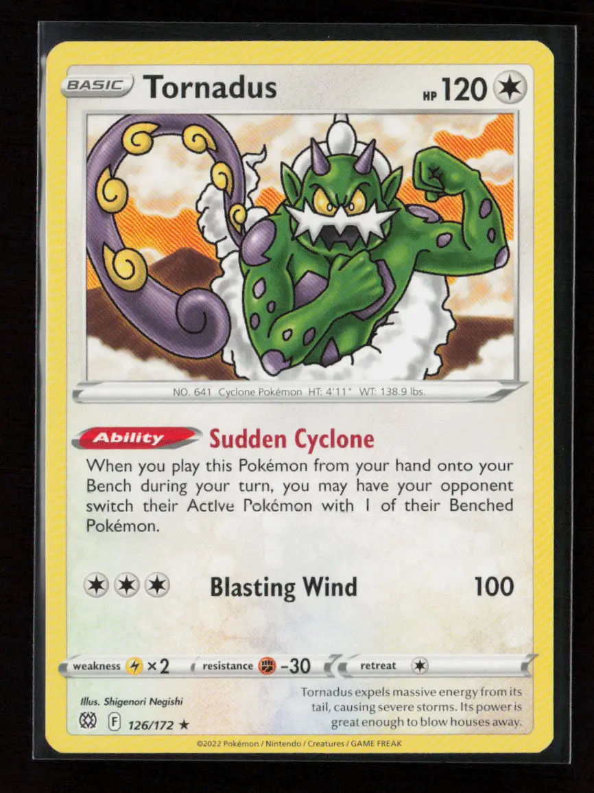 Tornadus Rare Swsh09: Brilliant Stars 126/172 Lp 1