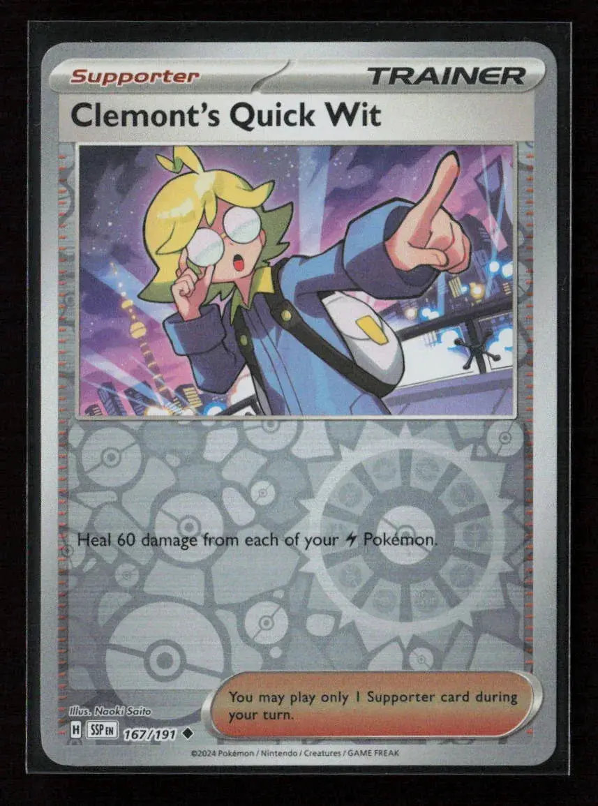 Clemont's Quick Wit - Uncommon Sv08: Surging Sparks 167/191 Nm 1