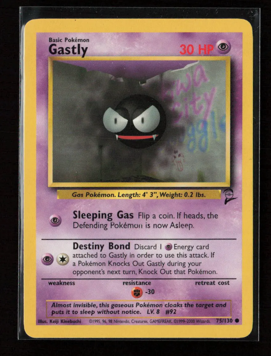 Gastly Common Base Set 2 075/130 Lp 1