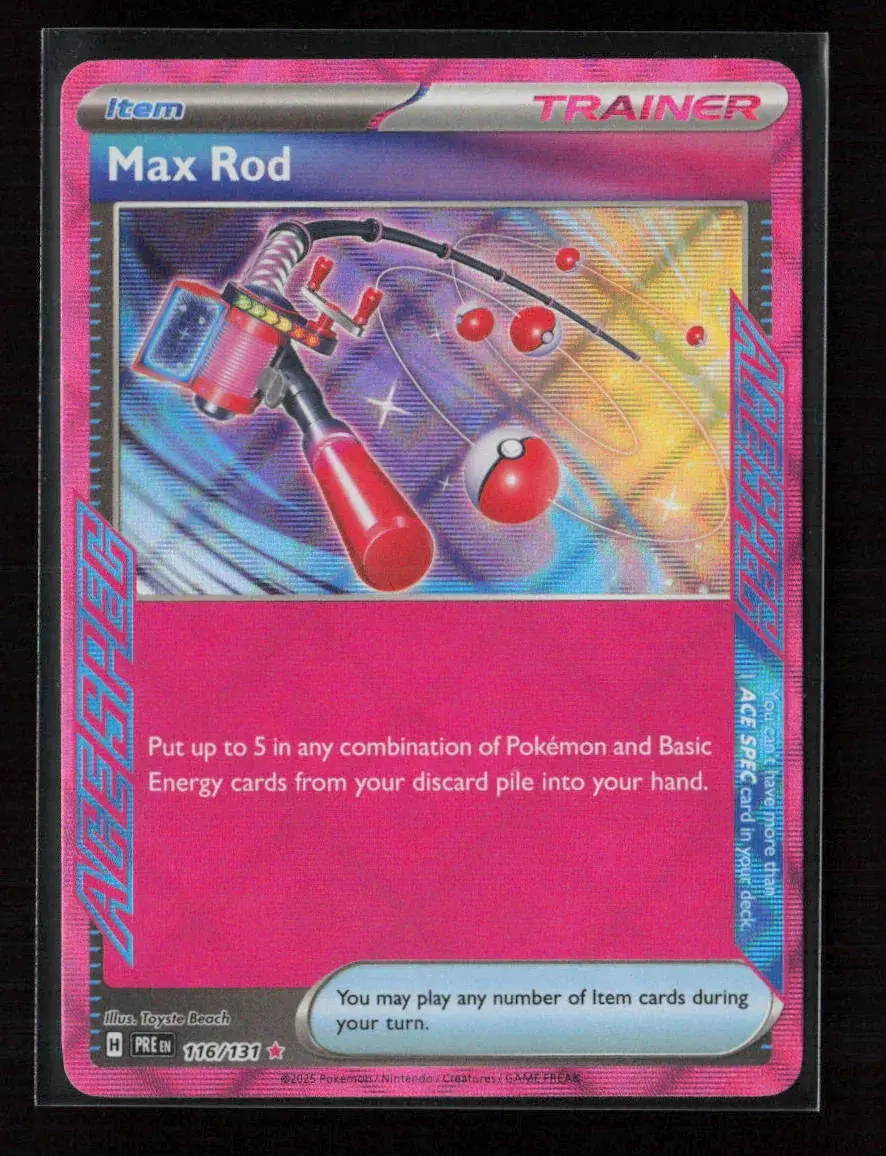 Max Rod Ace Spec Rare Sv: Prismatic Evolutions 116/131 Nm 1