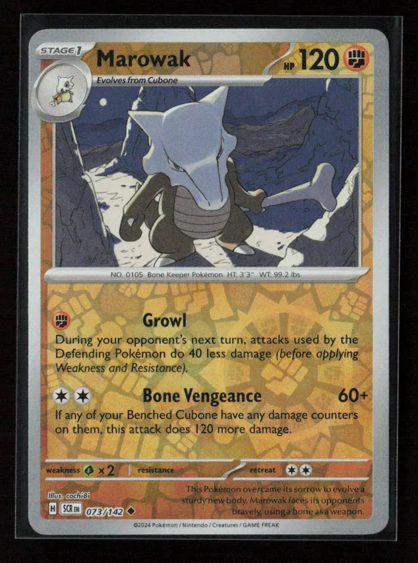 Marowak Uncommon Sv07: Stellar Crown 073/142 Nm 1