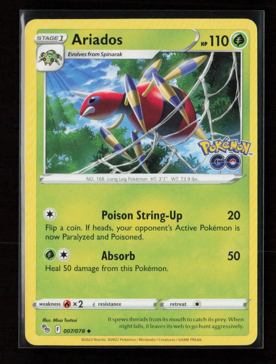 Ariados Uncommon Pokemon Go 007/078 Nm 1