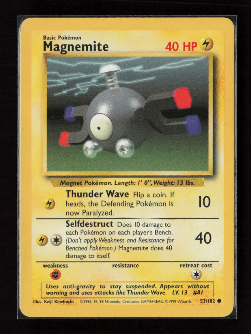 Magnemite Common Base Set 053/102 Lp 1