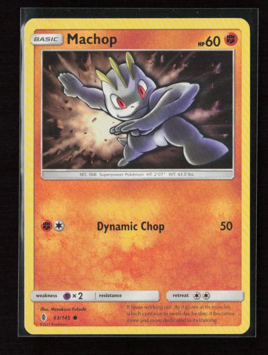 Machop (63) Common Sm - Guardians Rising 63/145 Lp 1