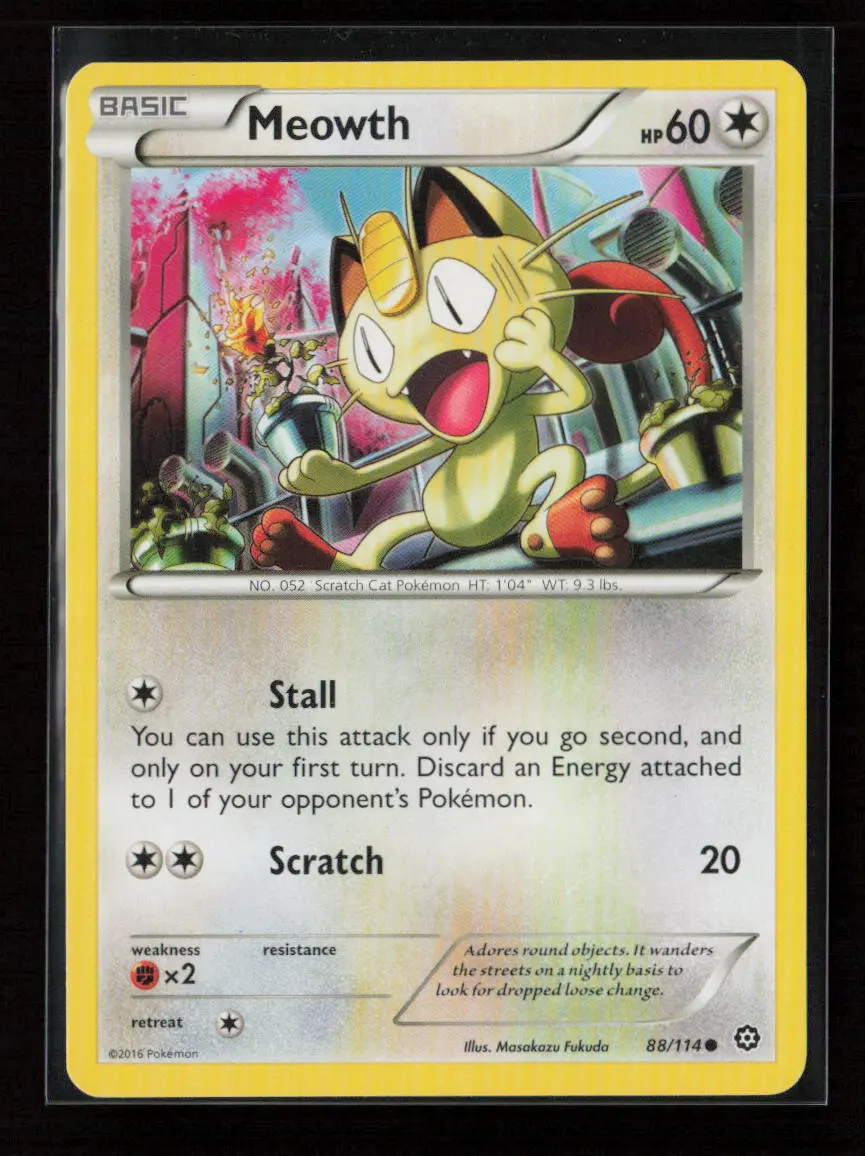 Meowth Common Xy - Steam Siege 88/114 Lp 1