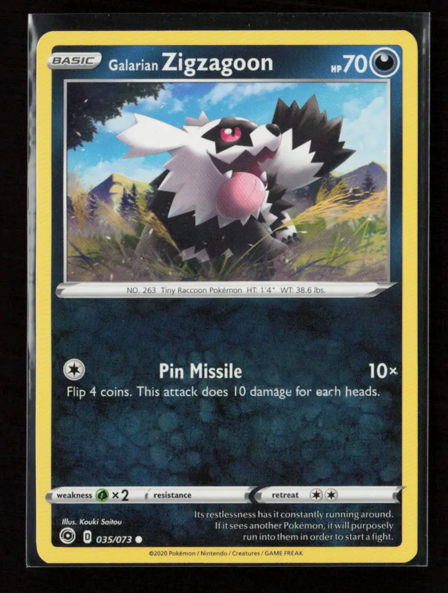 Galarian Zigzagoon Common Champion's Path 35/73 Lp 1