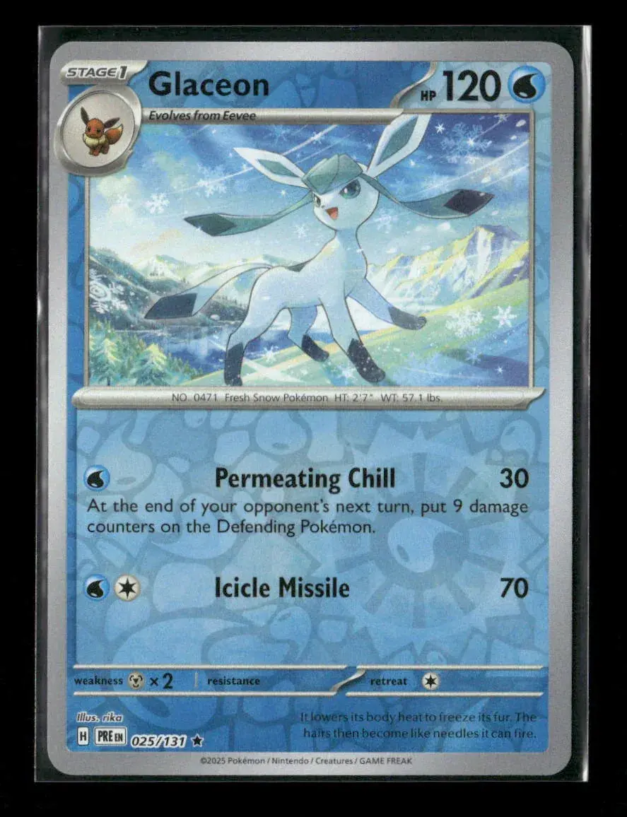 Glaceon Rare Sv: Prismatic Evolutions 025/131 Nm 1