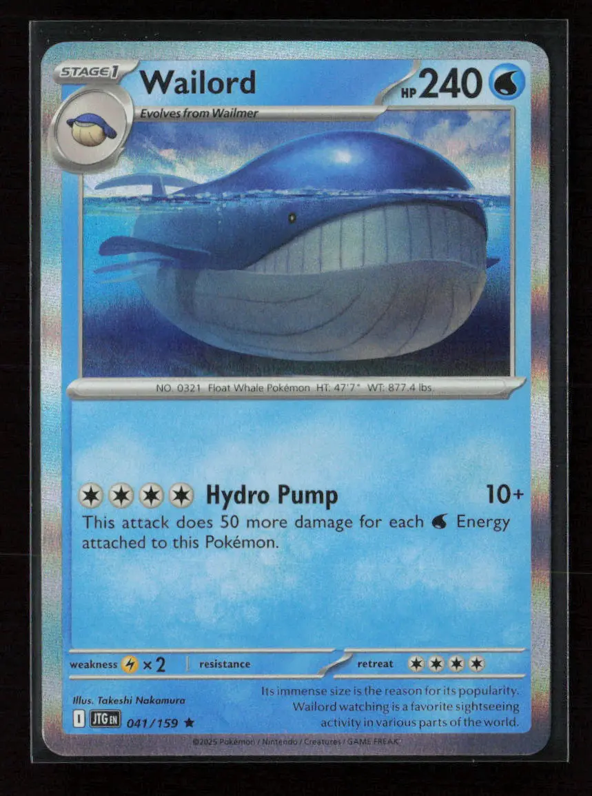 Wailord - Rare Sv09: Journey Together 041/159 Nm 1