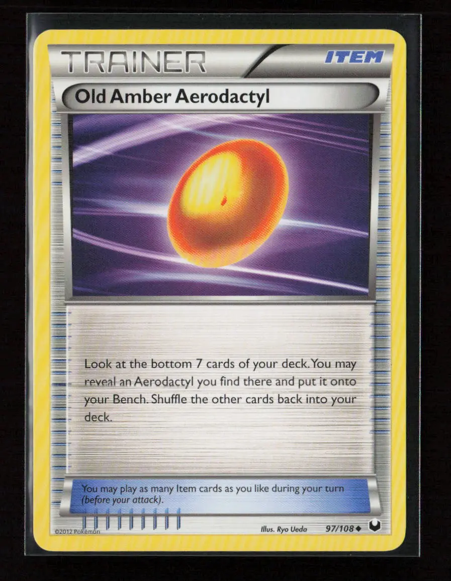 Old Amber Aerodactyl Uncommon Dark Explorers 97/108 Nm 1