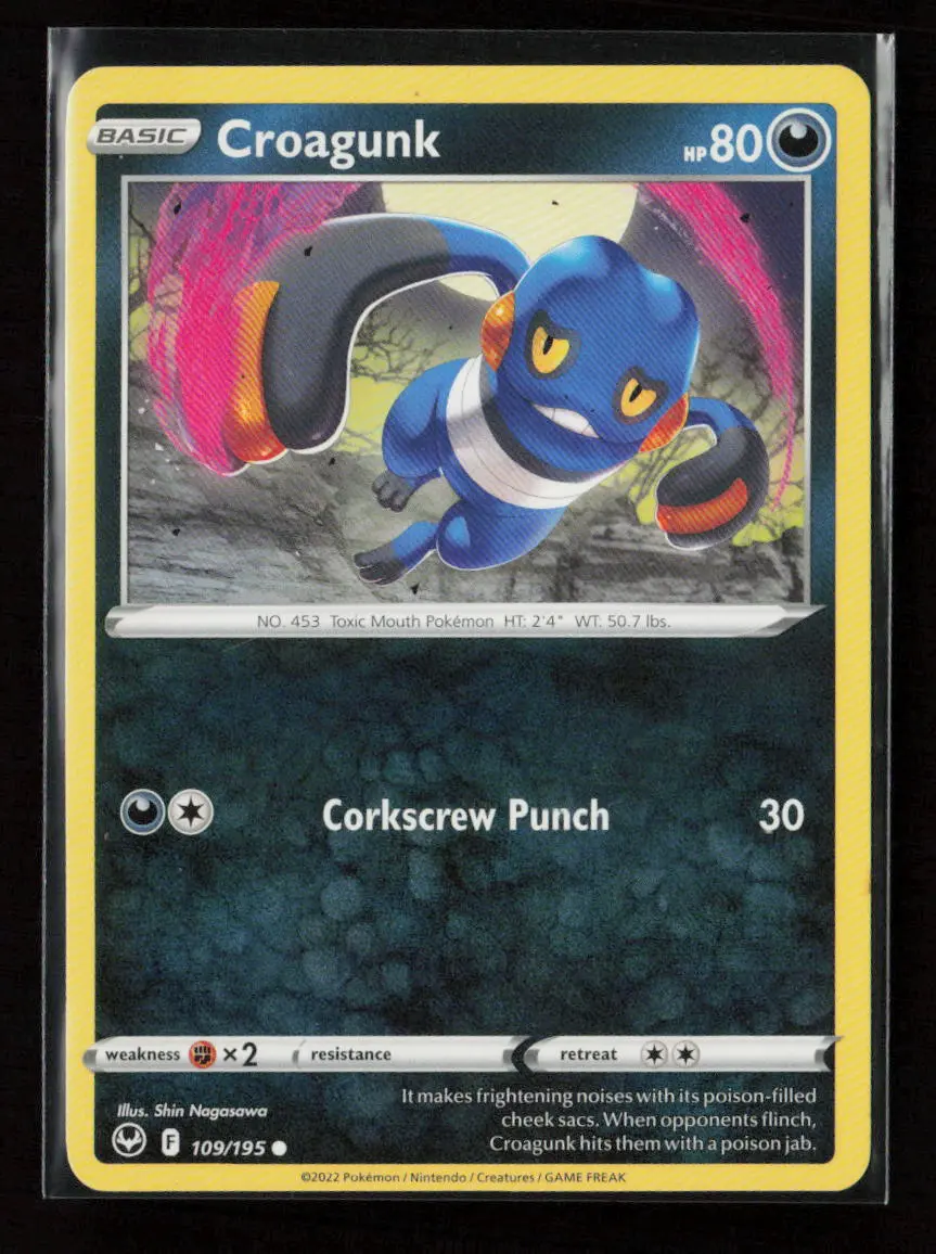 Croagunk Common Swsh12: Silver Tempest 109/195 Lp 1