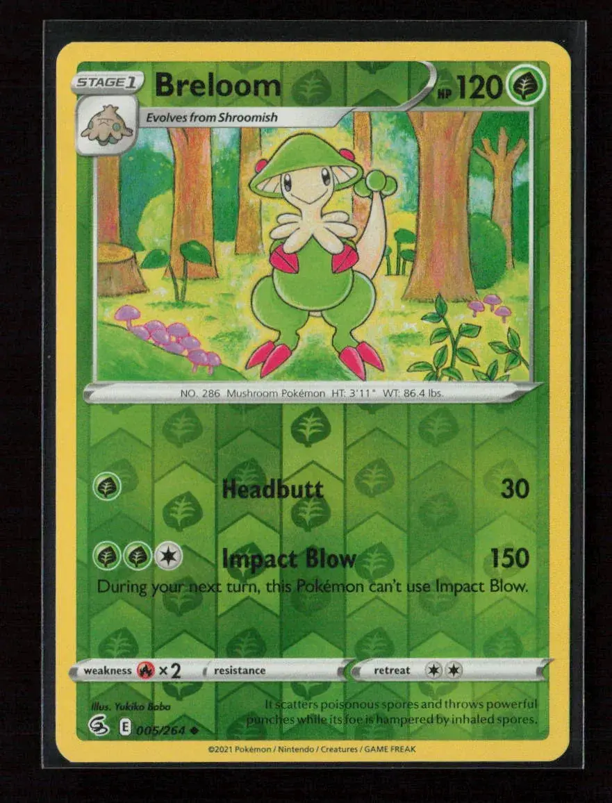 Breloom Uncommon Swsh08: Fusion Strike 005/264 Lp 1