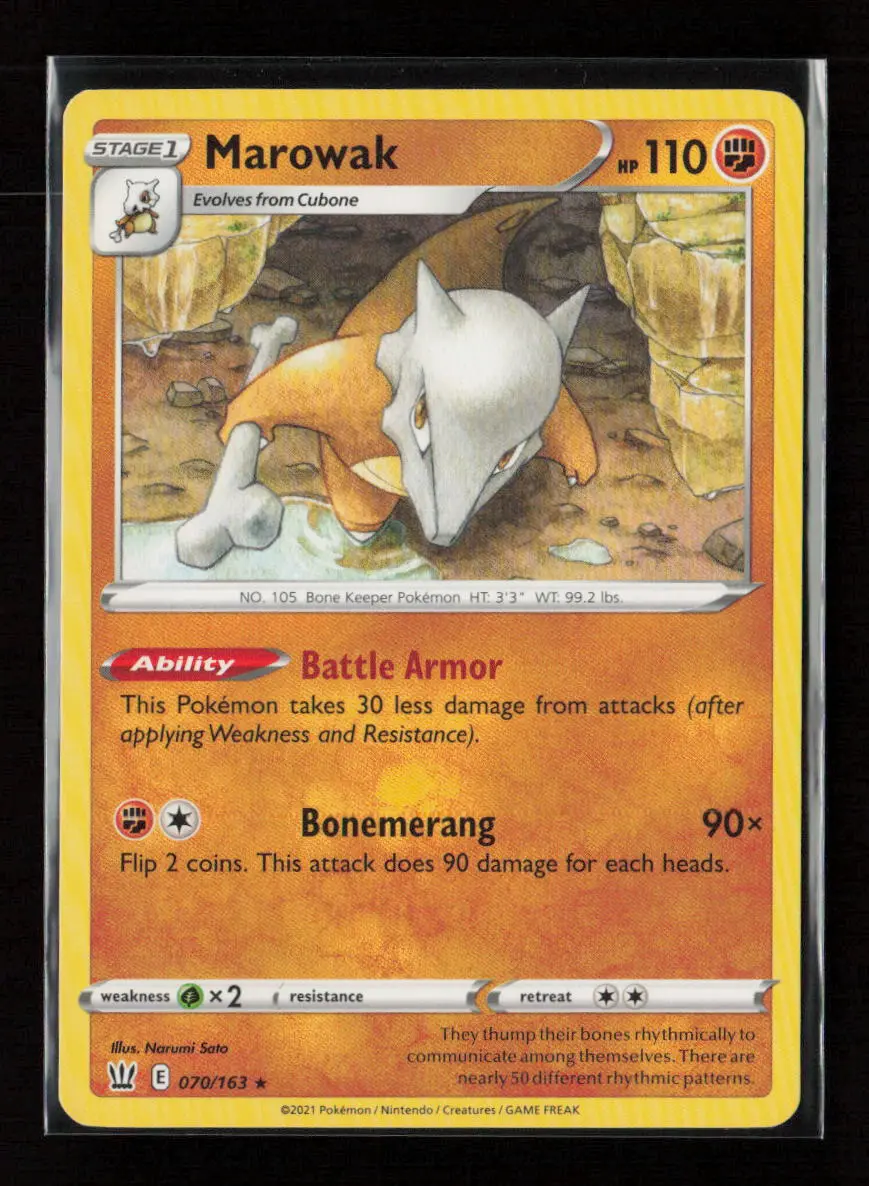 Marowak Rare Swsh05: Battle Styles 070/163 Lp 1