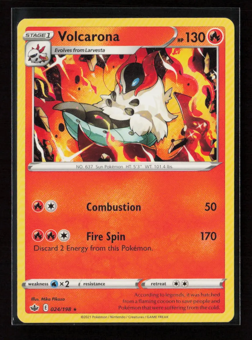 Volcarona Rare Swsh06: Chilling Reign 024/198 Lp 1