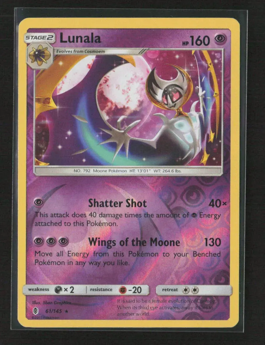 Lunala Rare Sm - Guardians Rising 61/145 Lp 1
