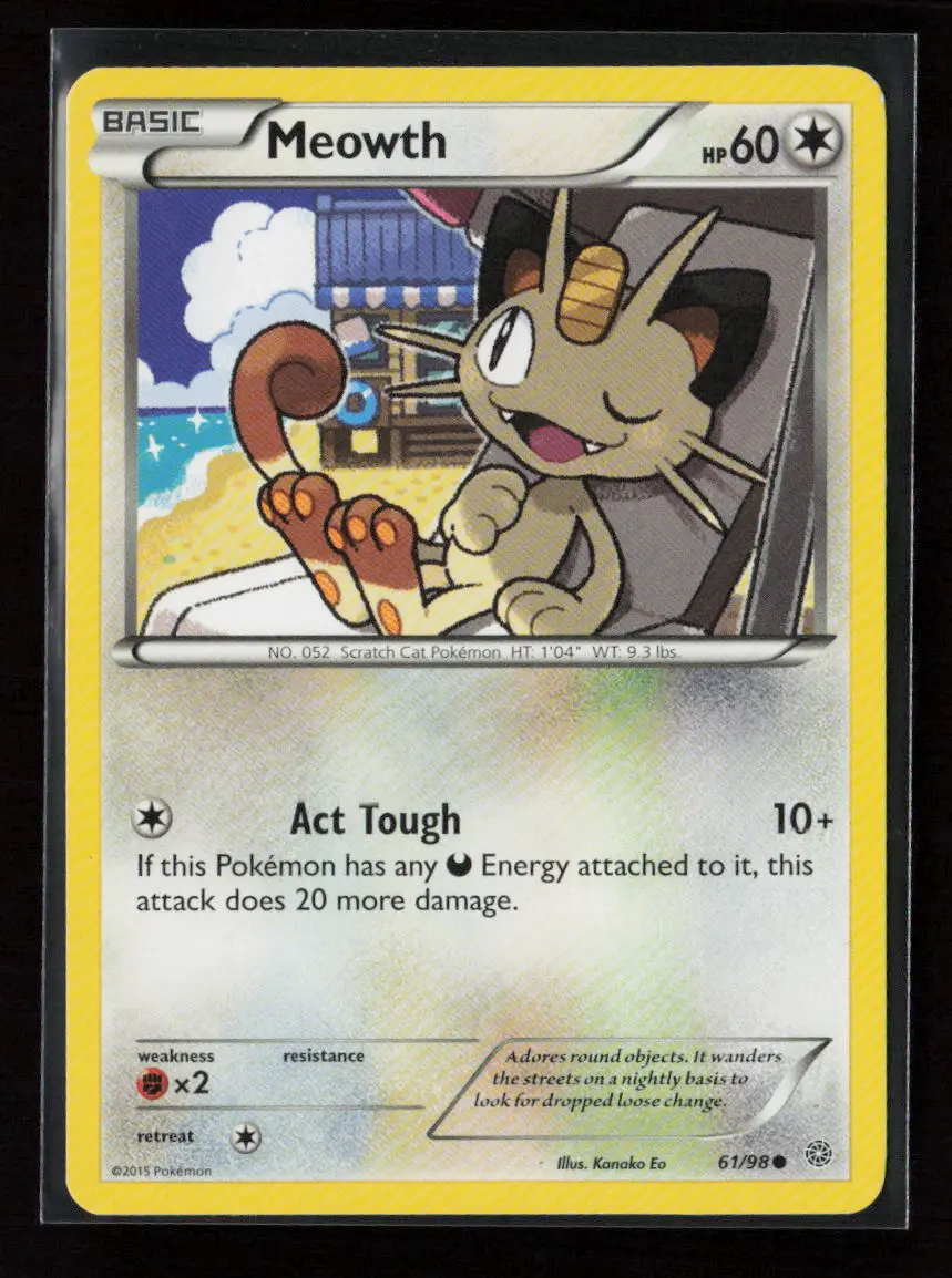 Meowth Common Xy - Ancient Origins 61/98 Lp 1