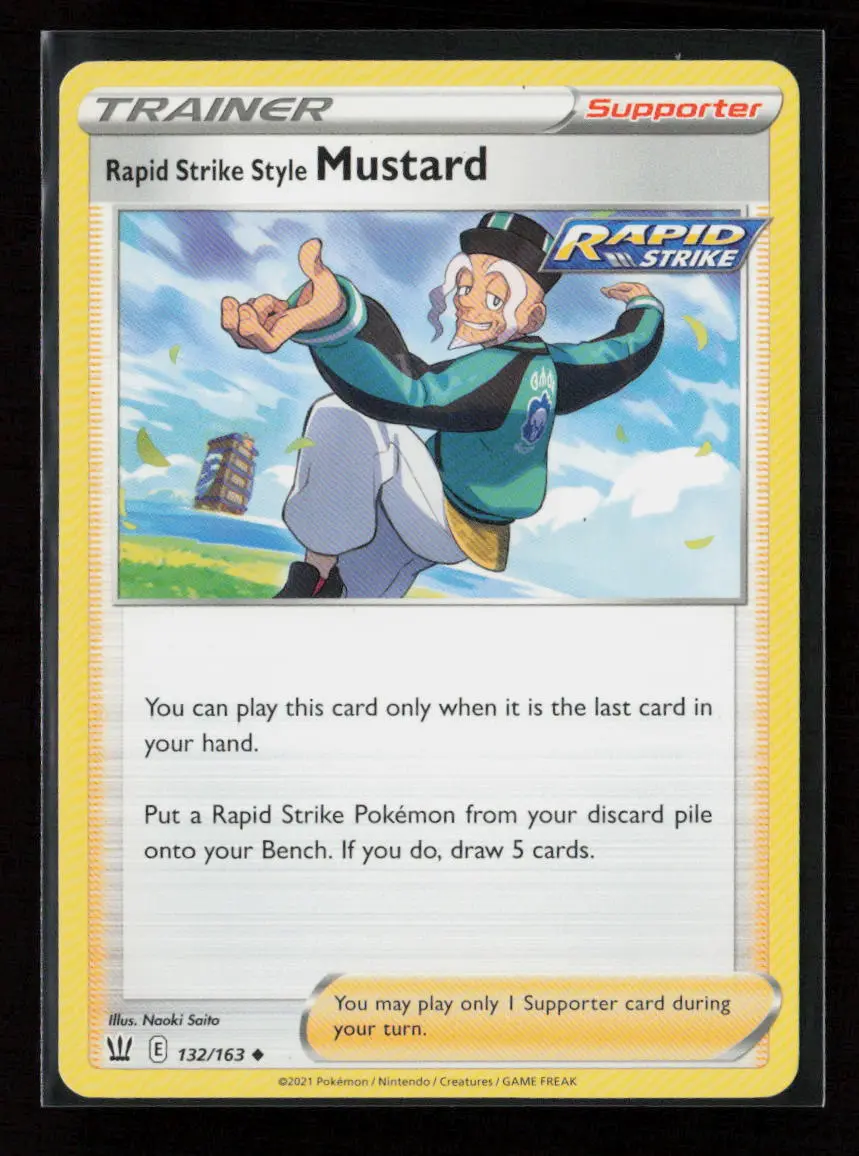 Rapid Strike Style Mustard Uncommon Swsh05: Battle Styles 132/163 Lp 1