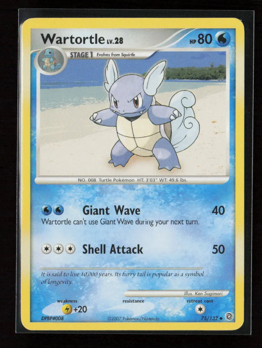 Wartortle Uncommon Secret Wonders 75/132 Lp 1