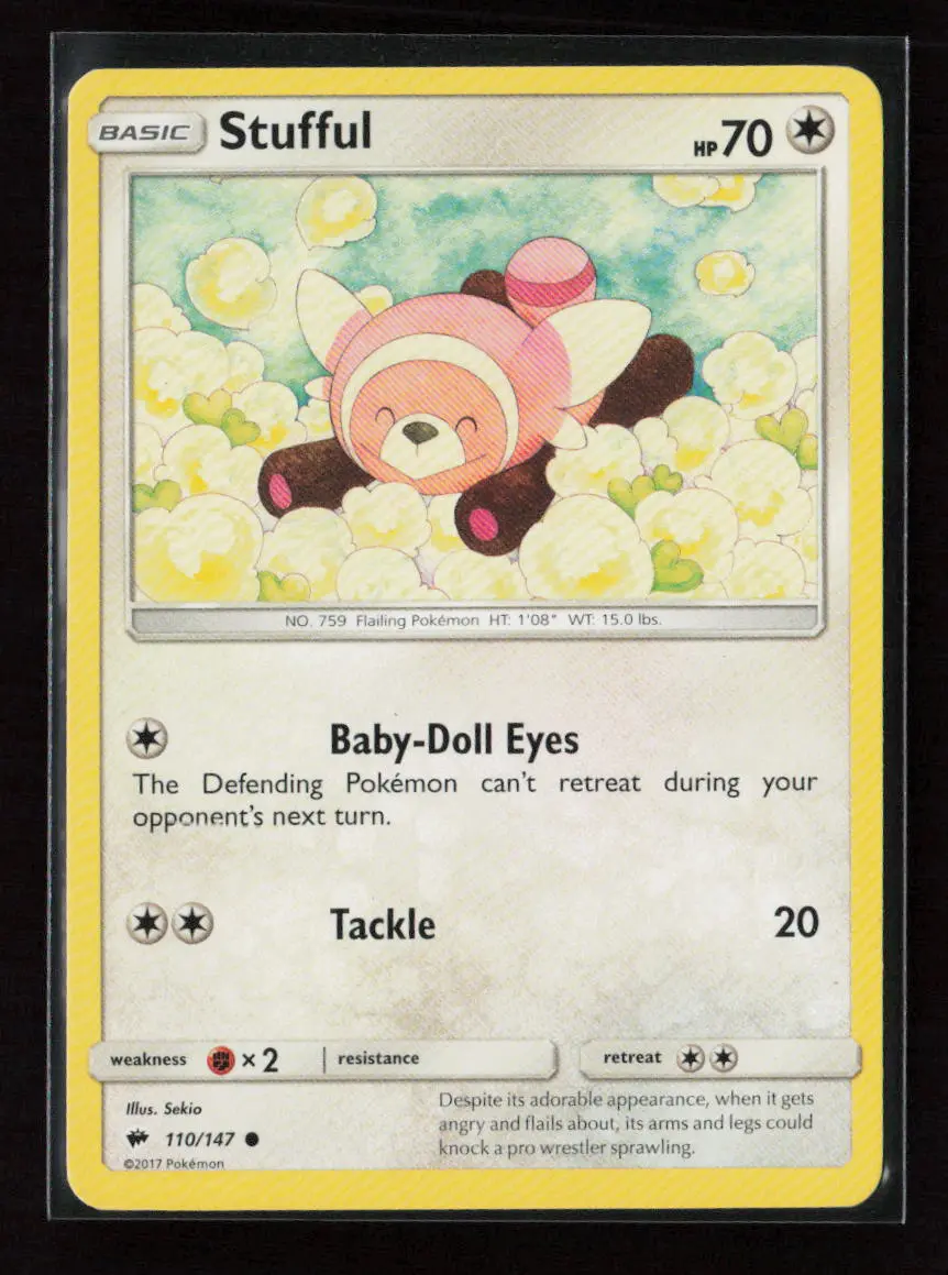 Stufful (12) Common Sm Trainer Kit: Alolan Sandslash & Alolan Ninetales 110/147 Lp 1