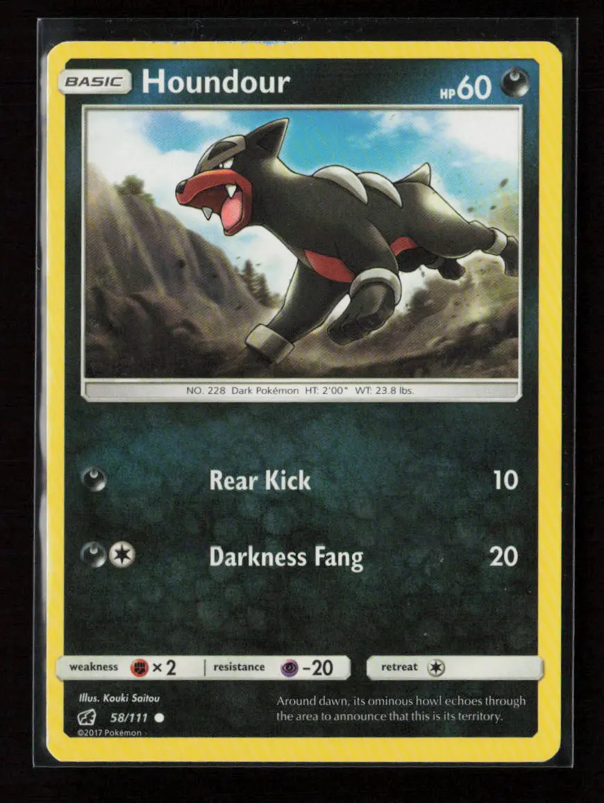 Houndour Common Sm - Crimson Invasion 58/111 Lp 1