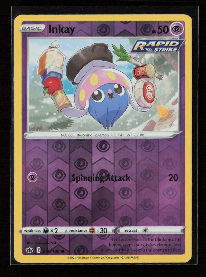 Inkay Common Swsh06: Chilling Reign 069/198 Nm 1