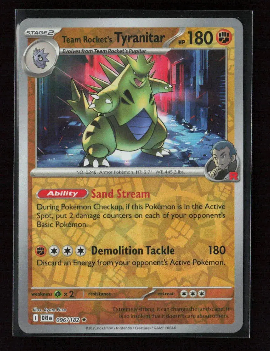 Team Rocket's Tyranitar Rare Sv10: Destined Rivals 096/182 Nm 1
