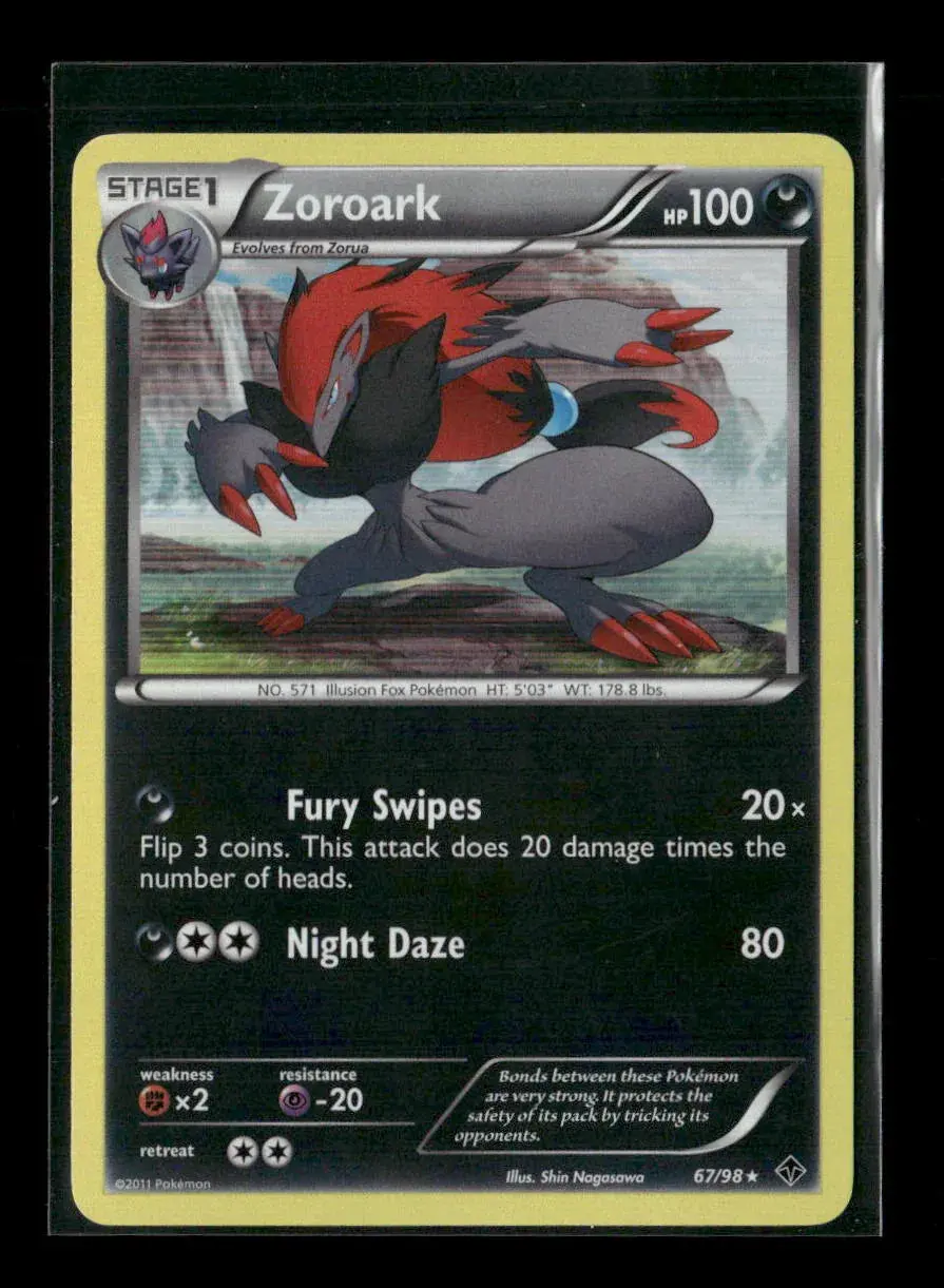 Zoroark Holo Rare Emerging Powers 67/98 Lp 1
